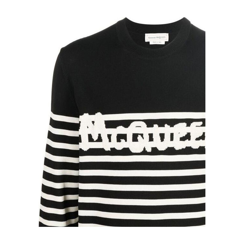 Alexander McQueen Logo Striped Sweater