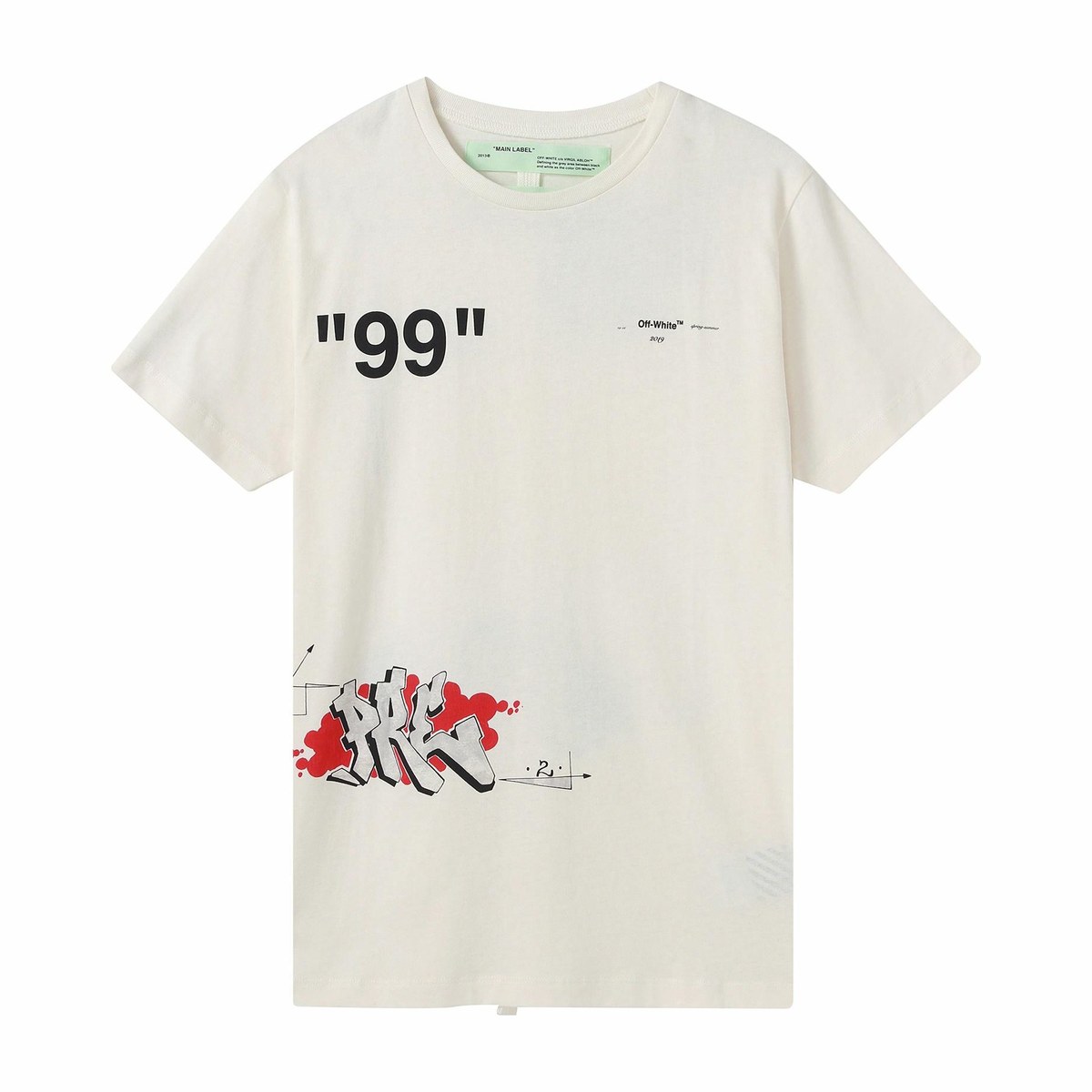 Off-White Graffiti Print T-Shirt White