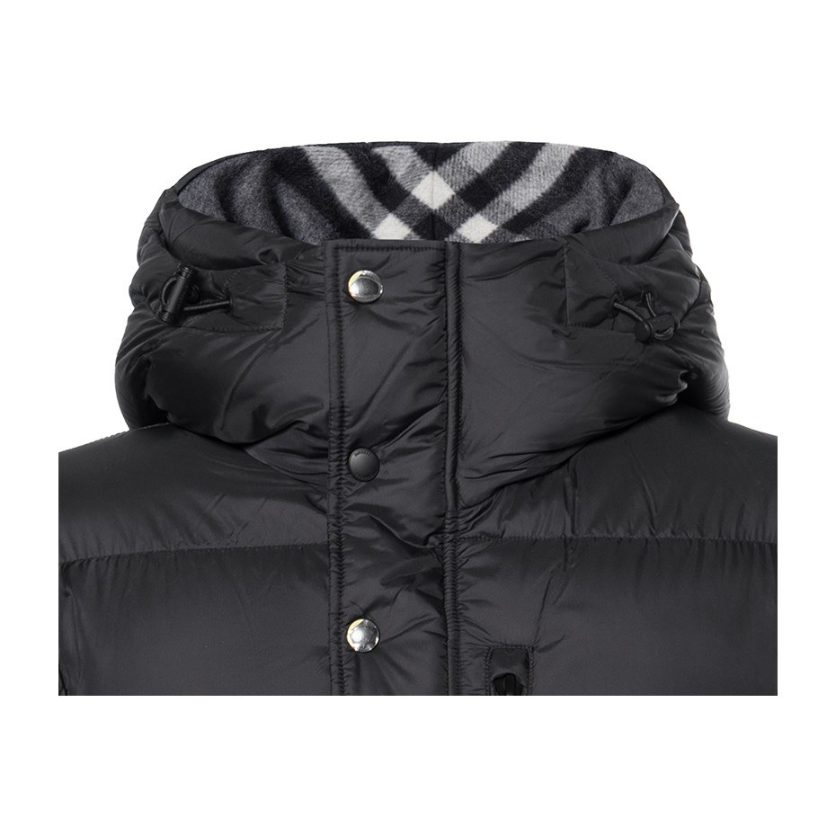 Burberry Quilted Hooded Down Jacket Black