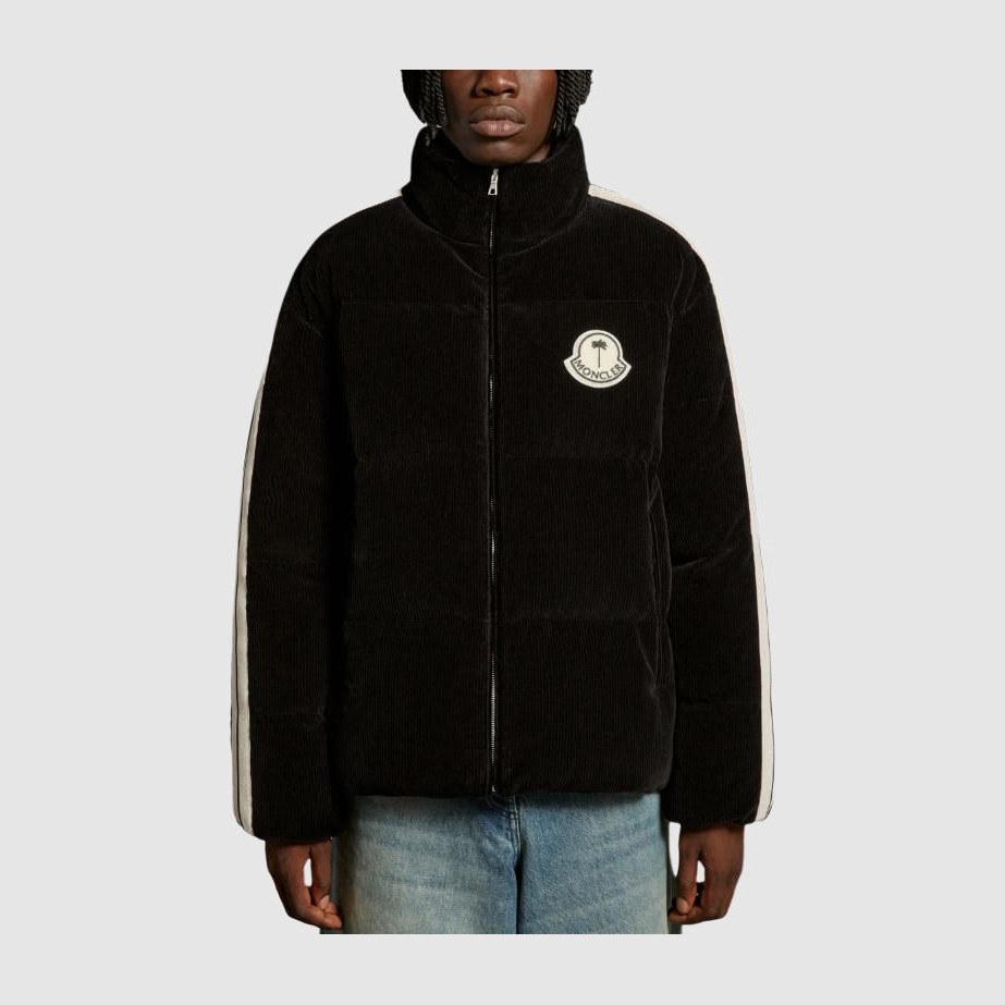 Moncler x Palm Angels FW23 Corduroy Down Jacket Black