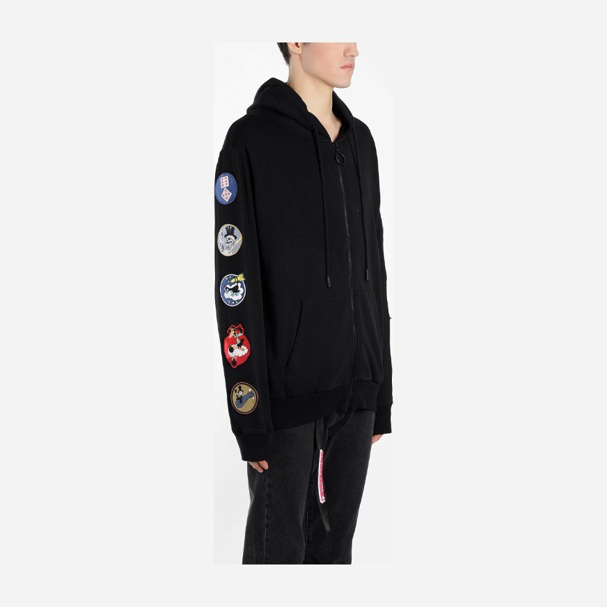 OFF-WHITE Arrow Zip Hoodie Black