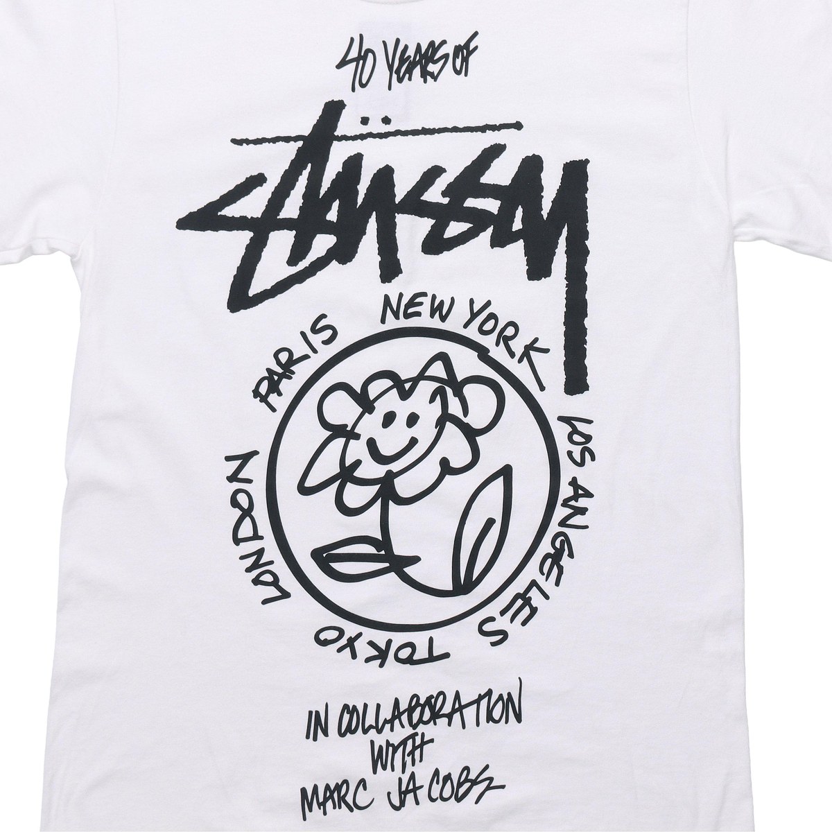 Stussy x Marc Jacobs 40th Anniversary T-Shirt White