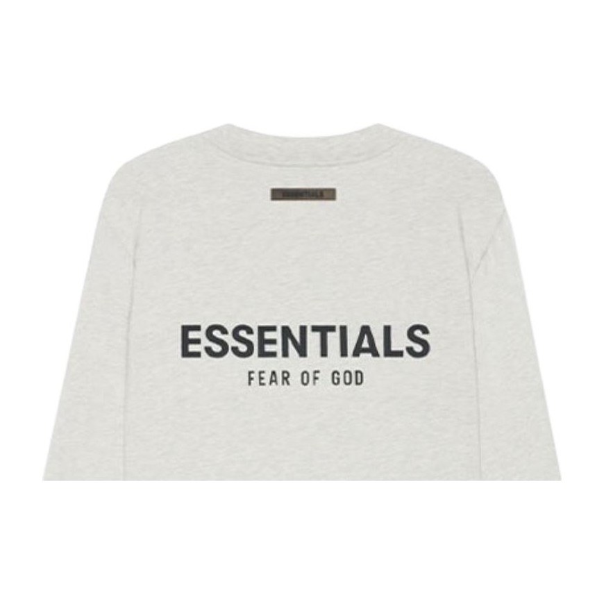 Fear of God Essentials Long Sleeve Tee Light Heather Oatmeal