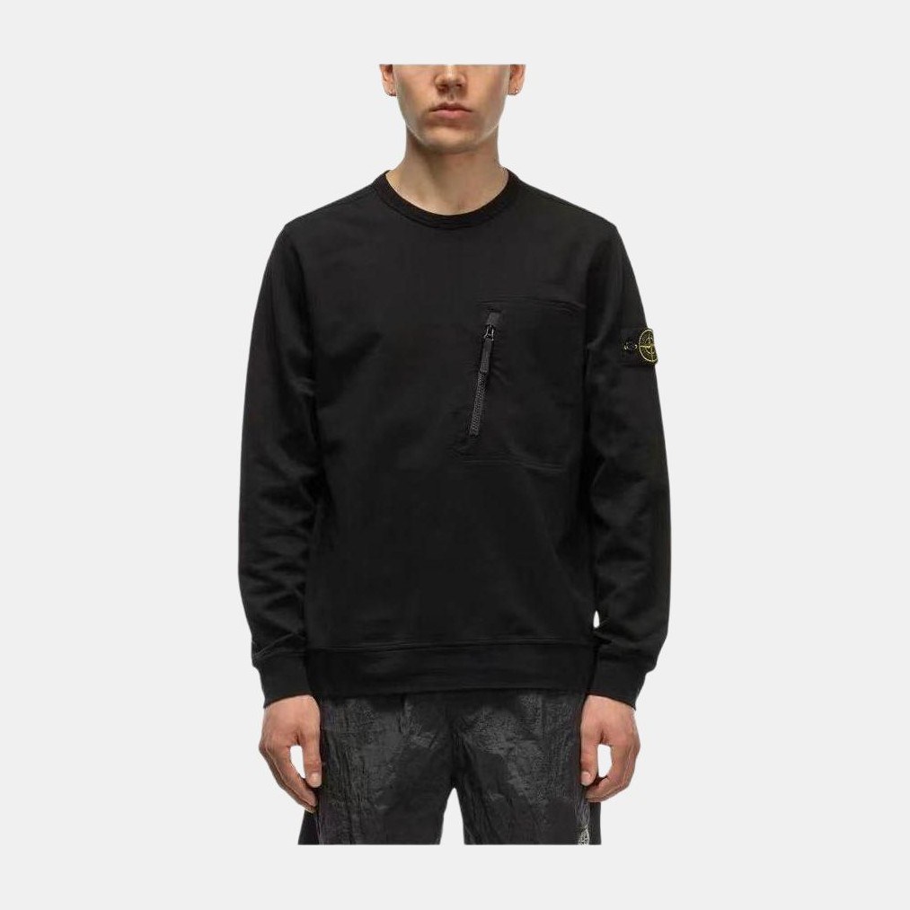 Stone Island SS23 Logo Crewneck Sweatshirt Black