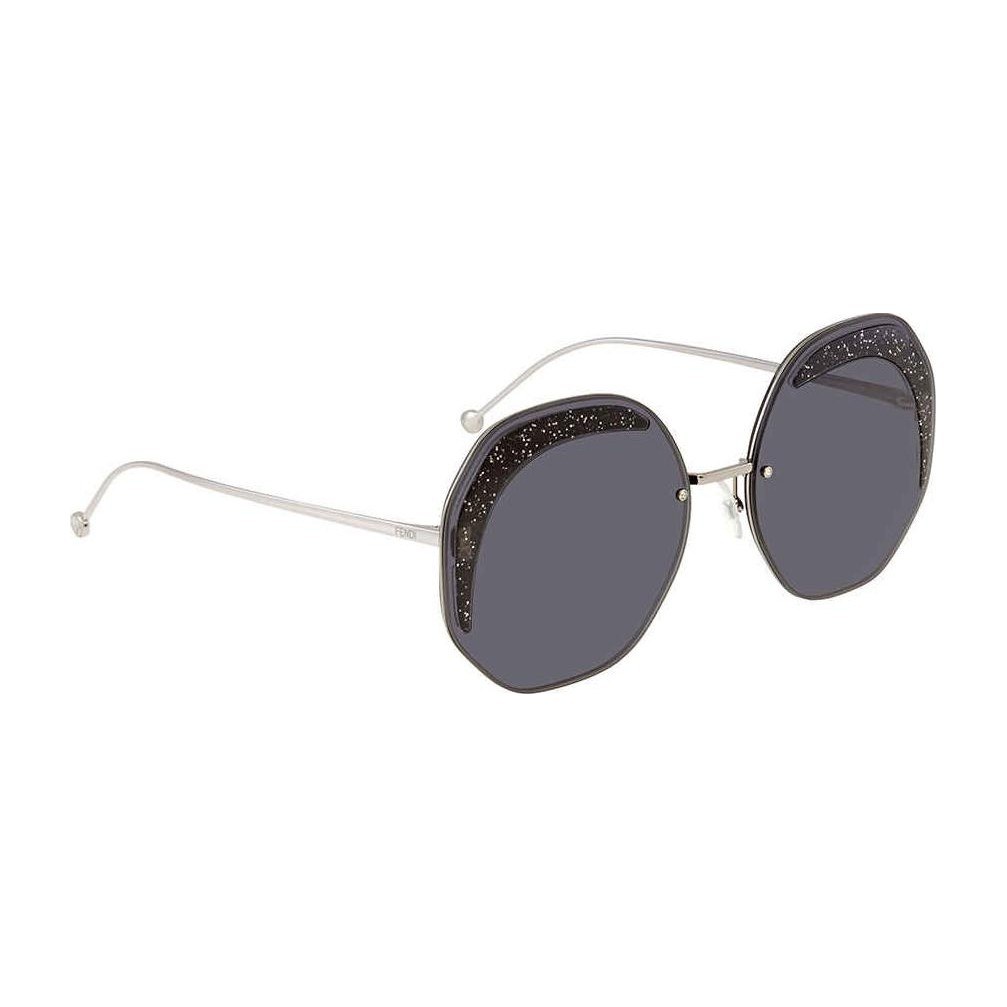 Fendi Round Metal Sunglasses Silver