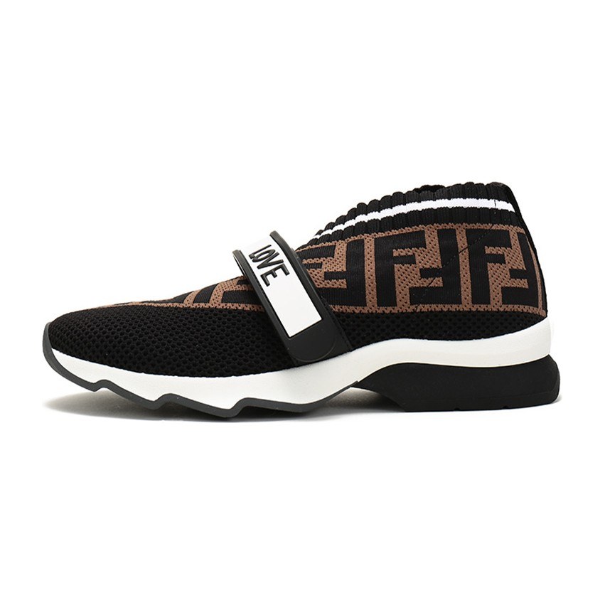 Fendi Mesh Mid Sneakers Black
