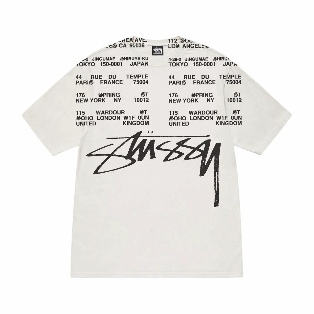 Stussy Locations Tee Olive