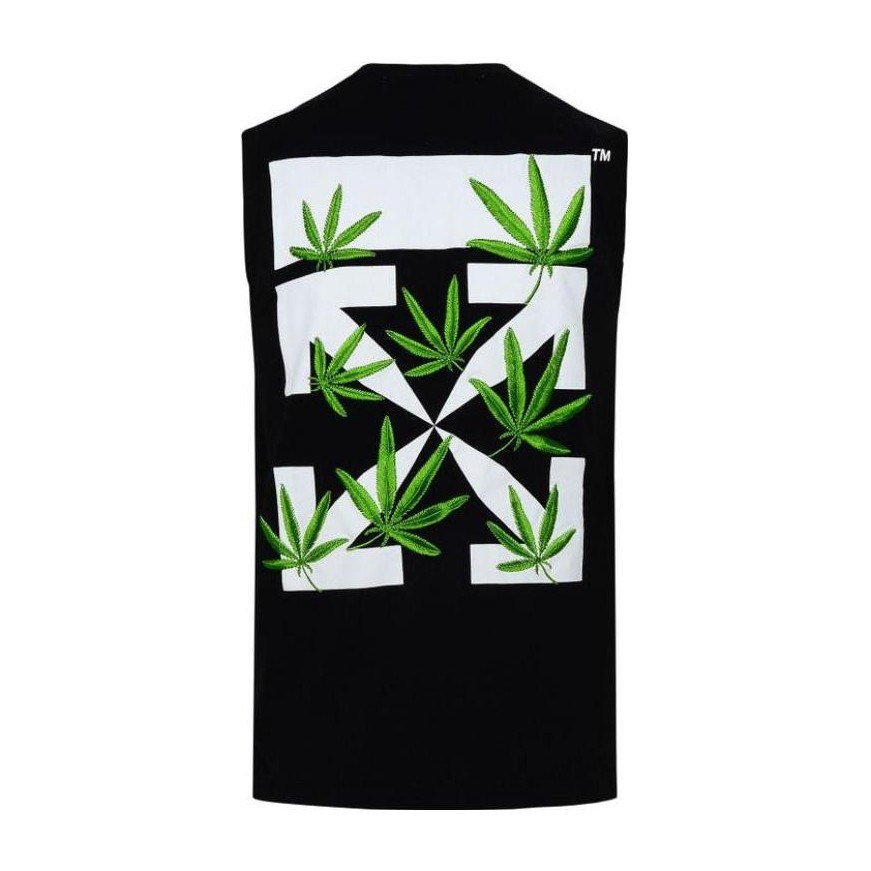 OFF-WHITE FW22 Printed Sleeveless Crewneck Tee Black