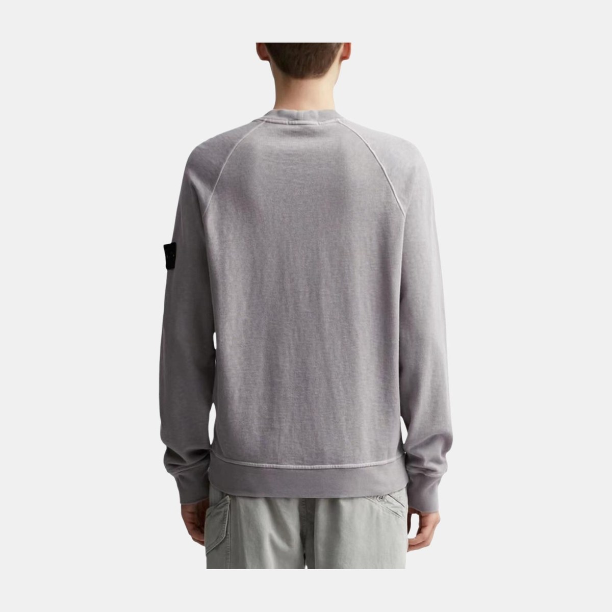 Stone Island SS24 Logo Print Crewneck Sweatshirt Grey