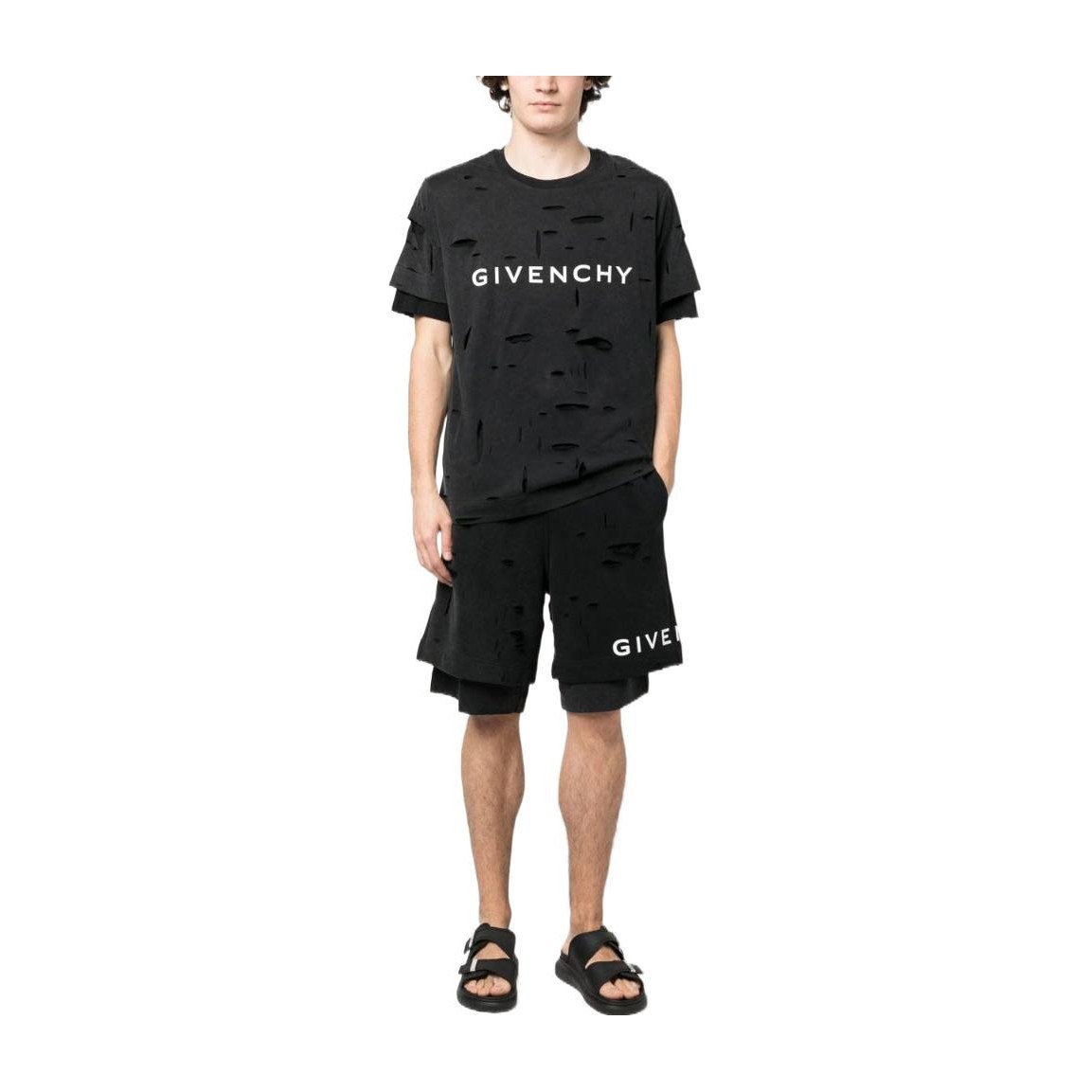 Givenchy SS23 Logo Print Crewneck T-Shirt Black