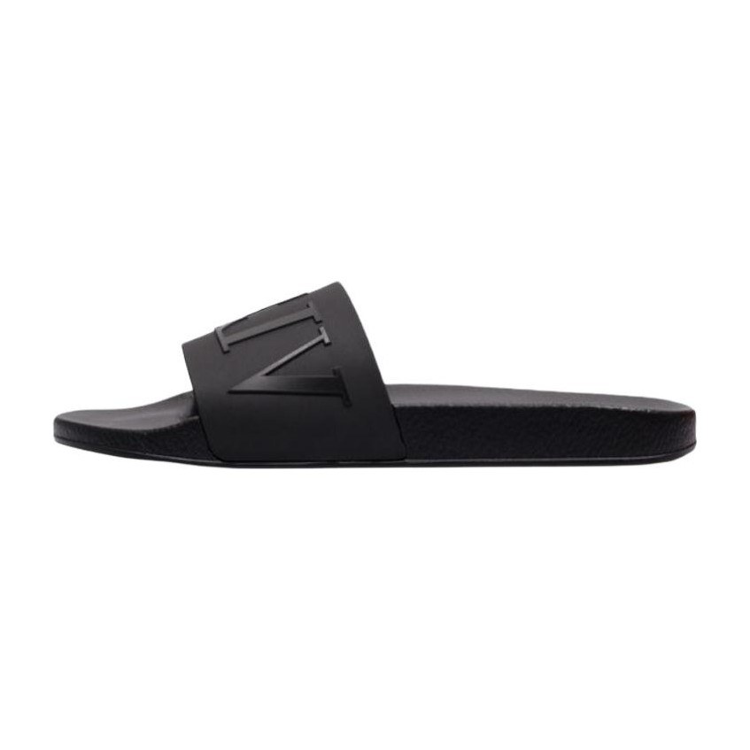 Valentino Slide Sandals Black