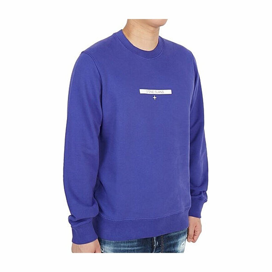 Stone Island SS21 Blue Crewneck Sweatshirt