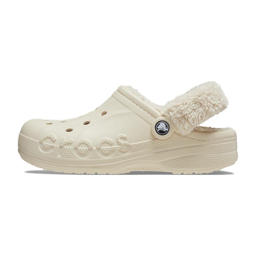 Crocs Baya Lined Fuzz Strap Clogs