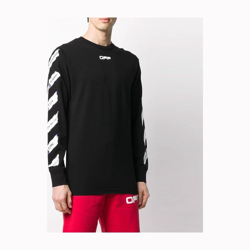 OFF-WHITE Airport Tape Long Sleeve Tee