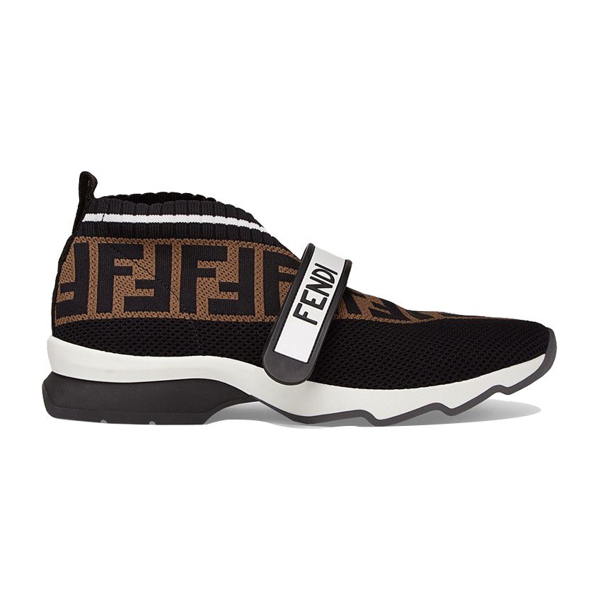 Fendi Mesh Mid Sneakers Black