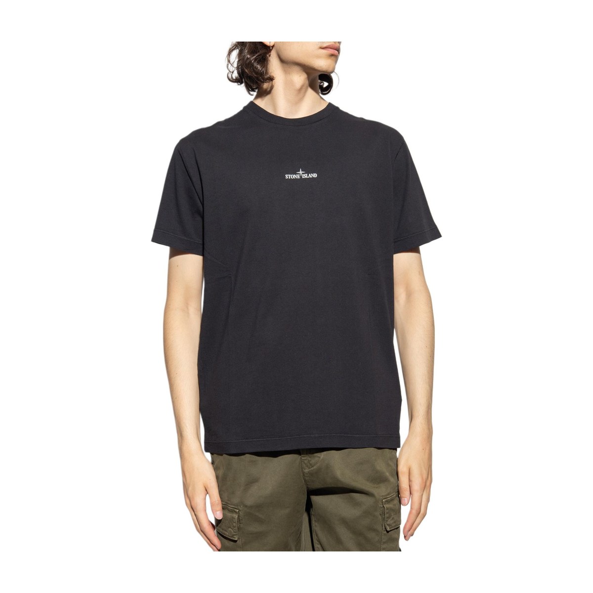 Stone Island Graphic Print T-Shirt Black