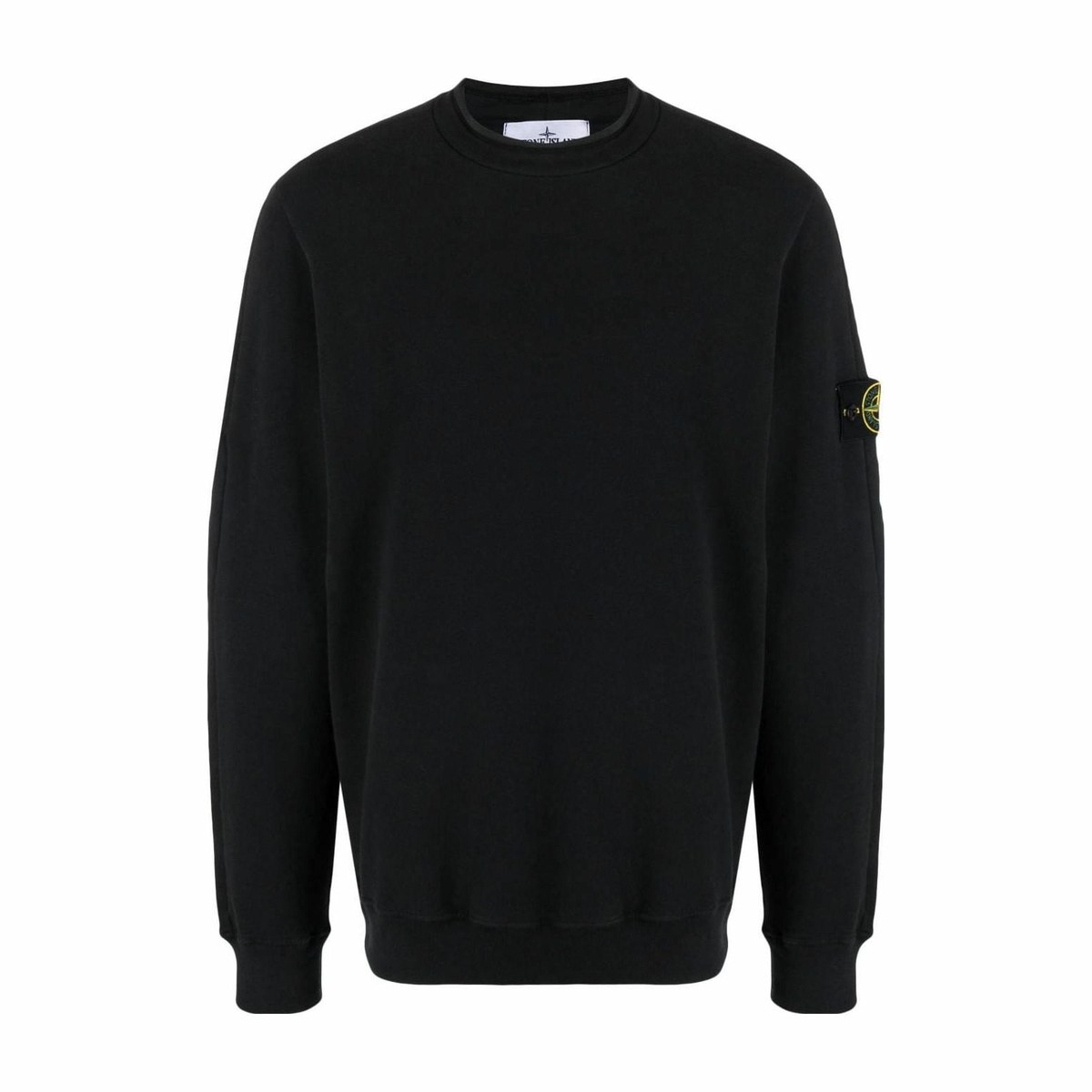 Stone Island Logo Crewneck Sweatshirt Black