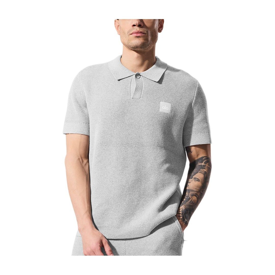 alo yoga Sports Club Sweater Knit Polo