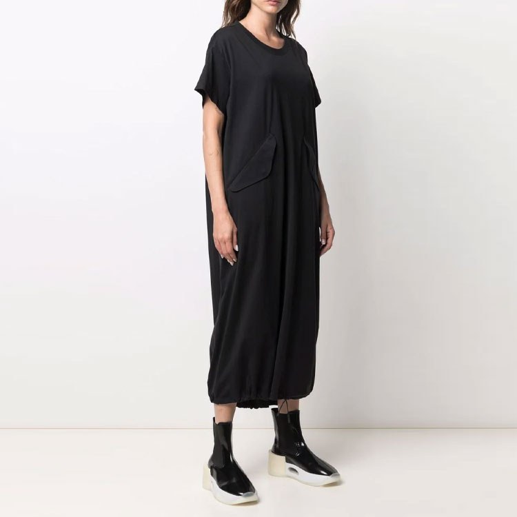 Y-3 FW21 Black Maxi T-Shirt Dress