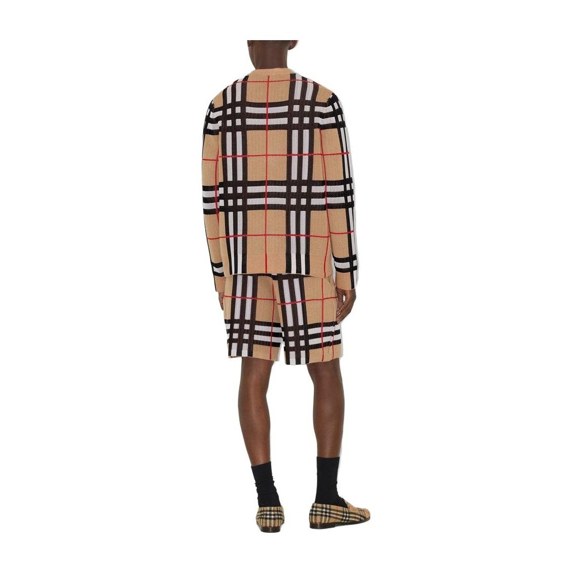 Burberry Single-Breasted V-Neck Knit Sweater Beige