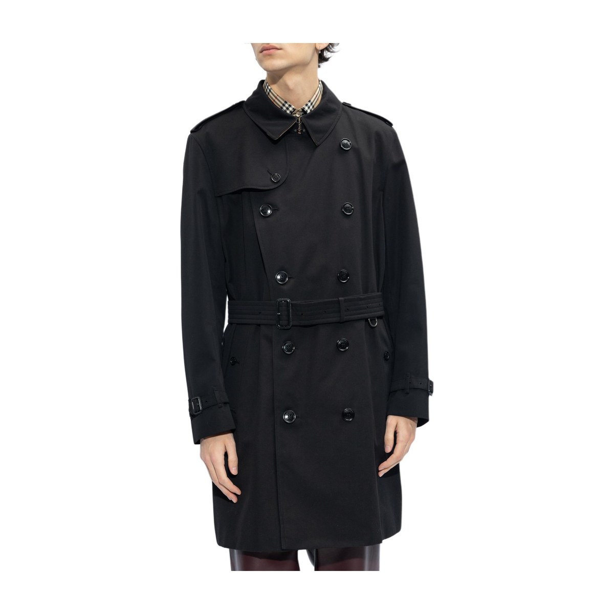 Burberry Double-Breasted Coat Black