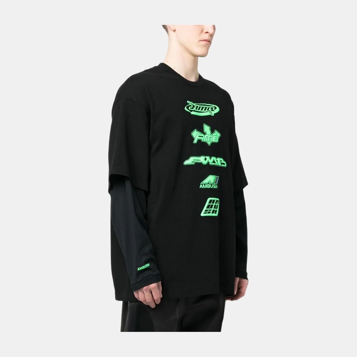 AMBUSH SS23 Layered Crewneck Sweatshirt Black