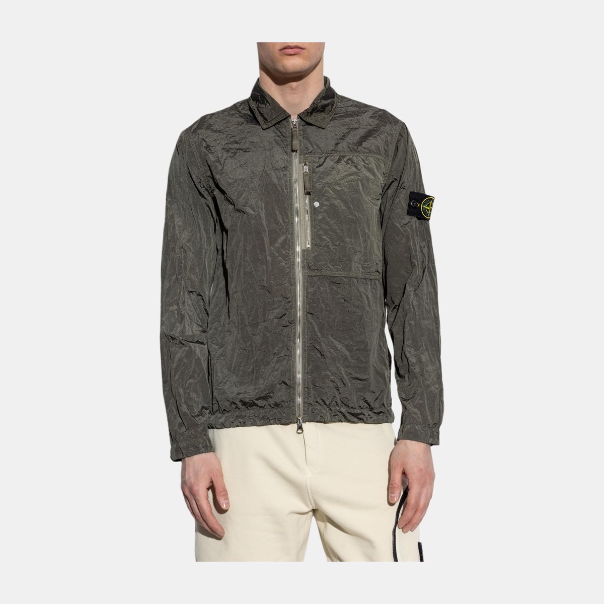 Stone Island Badge Pocket Jacket Green