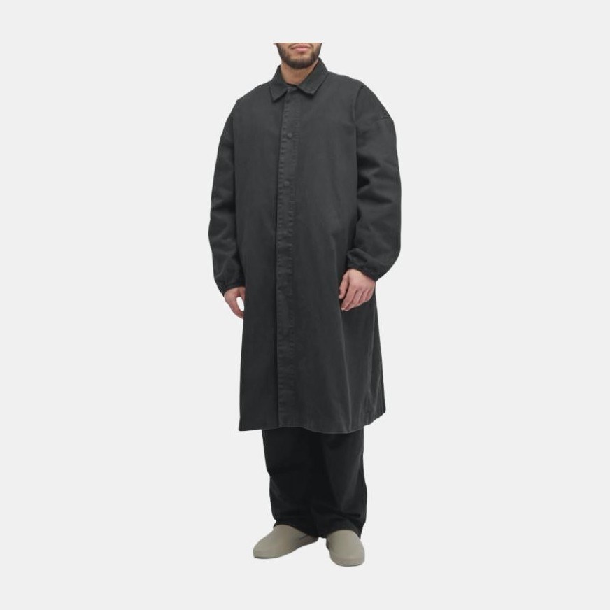 Fear of God Essentials Car Coat Overdye Black Denim