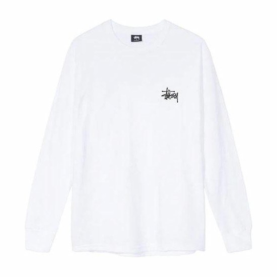 Stussy Basic L/S Tee White