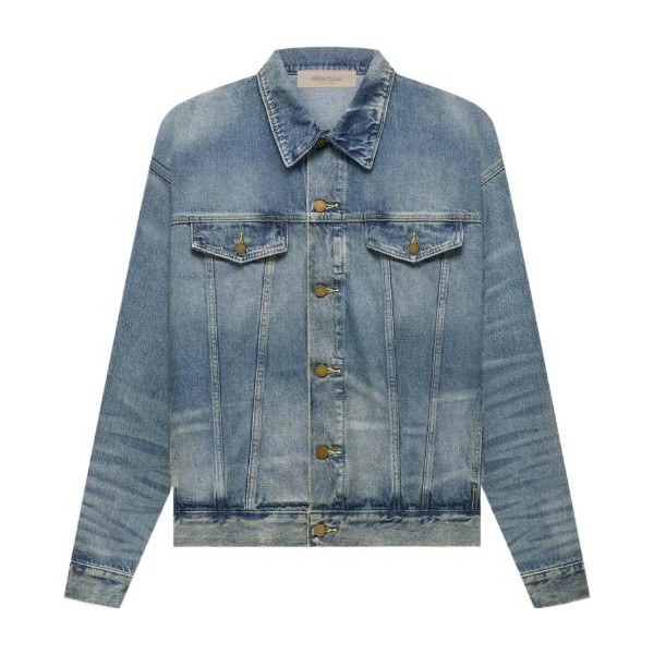 Fear of God Essentials FW22 Trucker Jacket Indigo