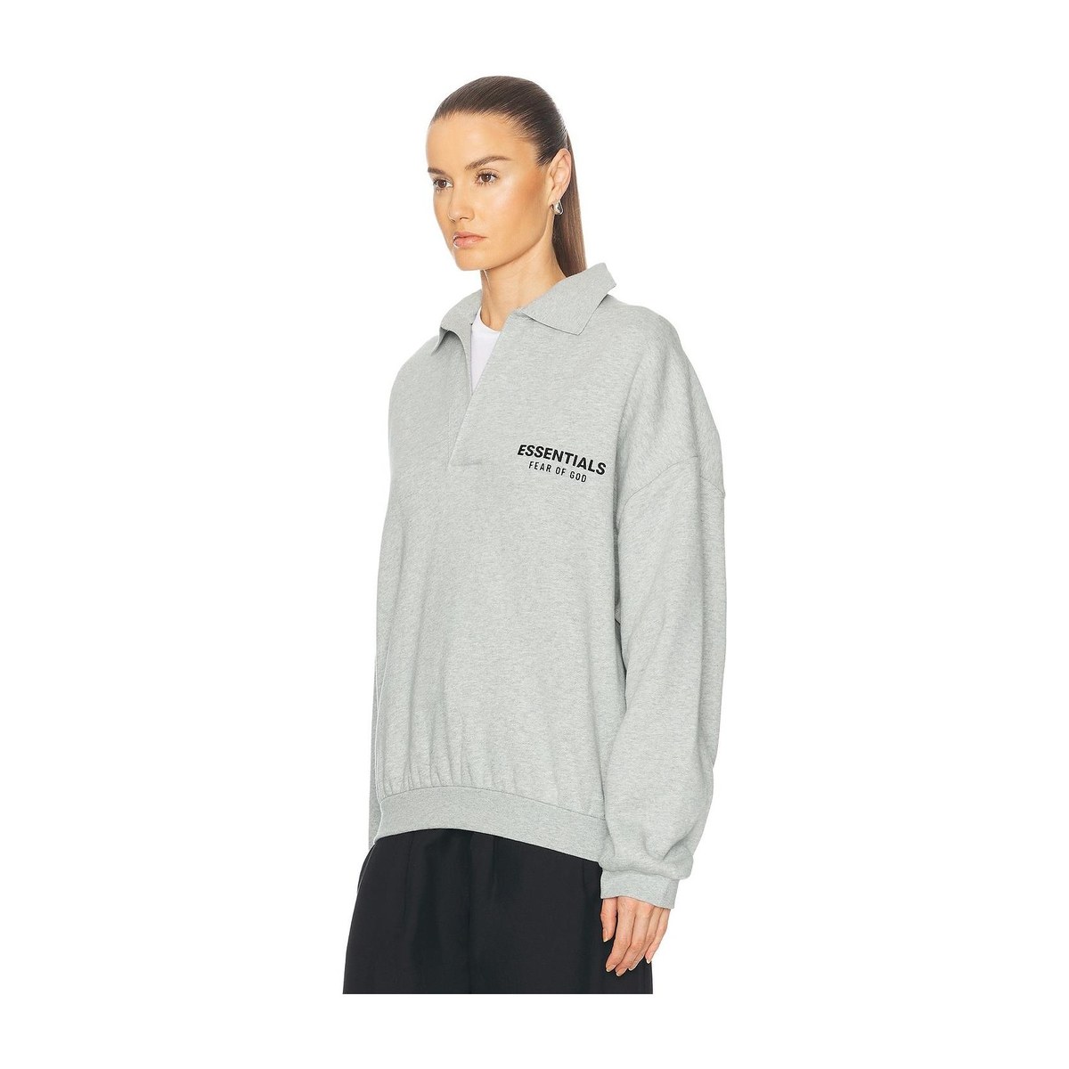 Fear of God Essentials FW24 Holiday Core Polo Light Mist Grey