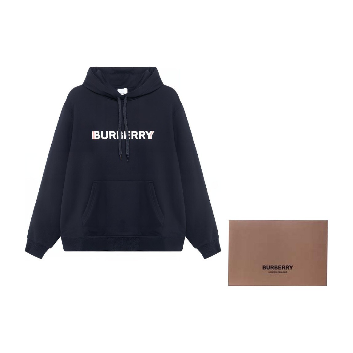 Burberry Logo Hoodie Black