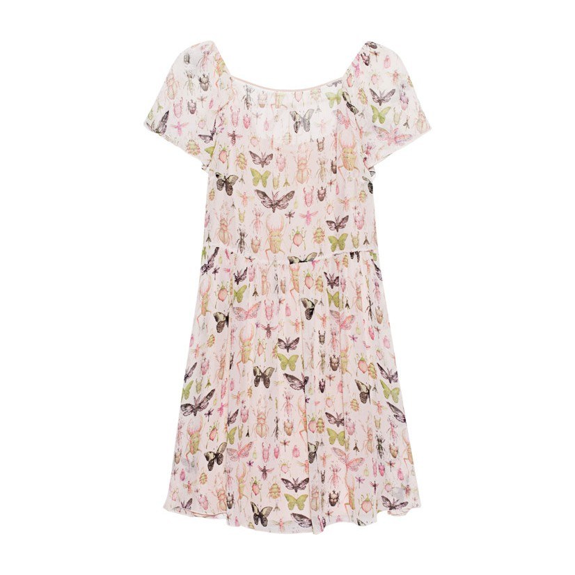 RED VALENTINO Insect Print Backless Dress
