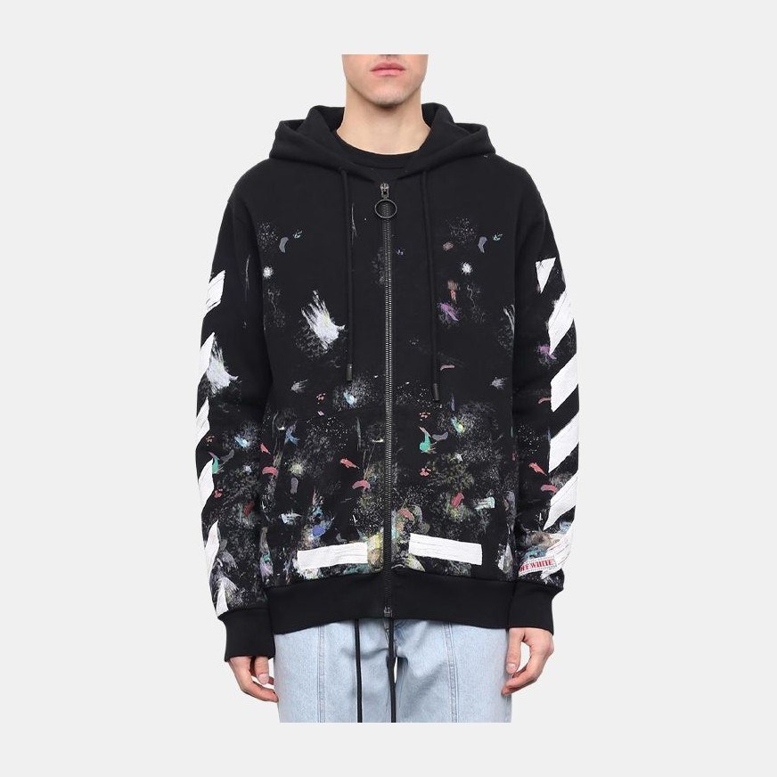 OFF-WHITE Firework Graffiti Arrow Hoodie