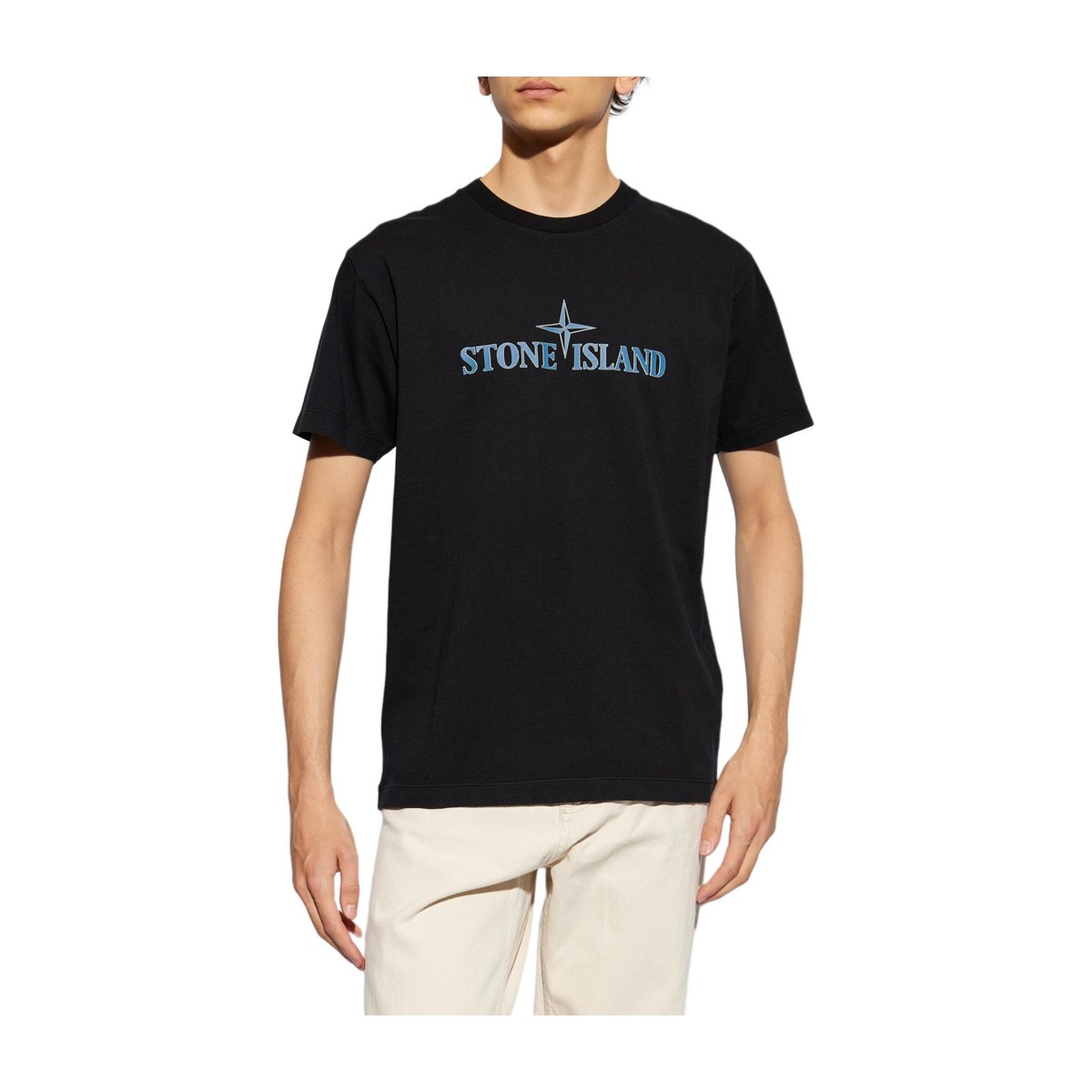 Stone Island Logo T-Shirt Black