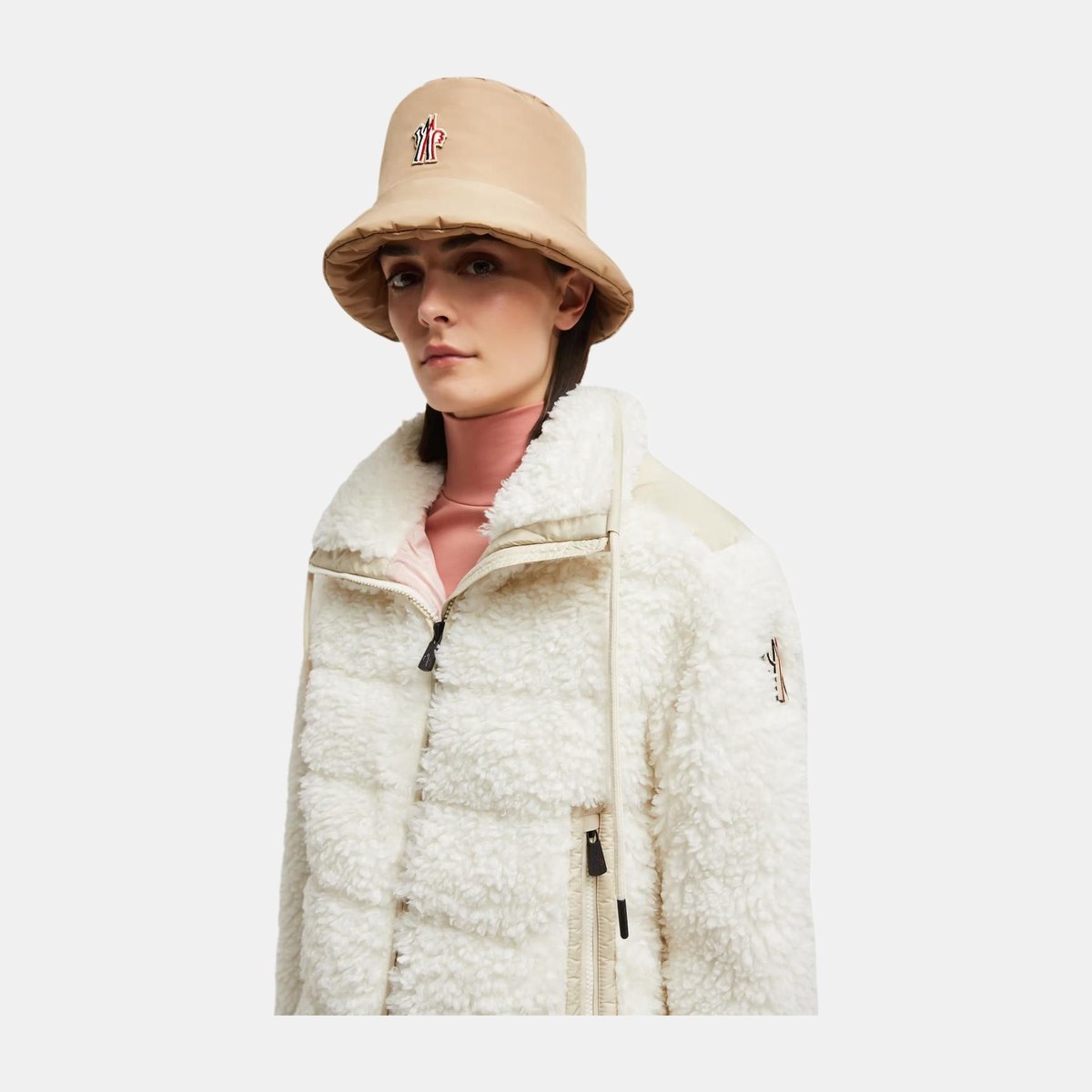 Moncler Grenoble SS23 Plush Collar Zip Jacket White