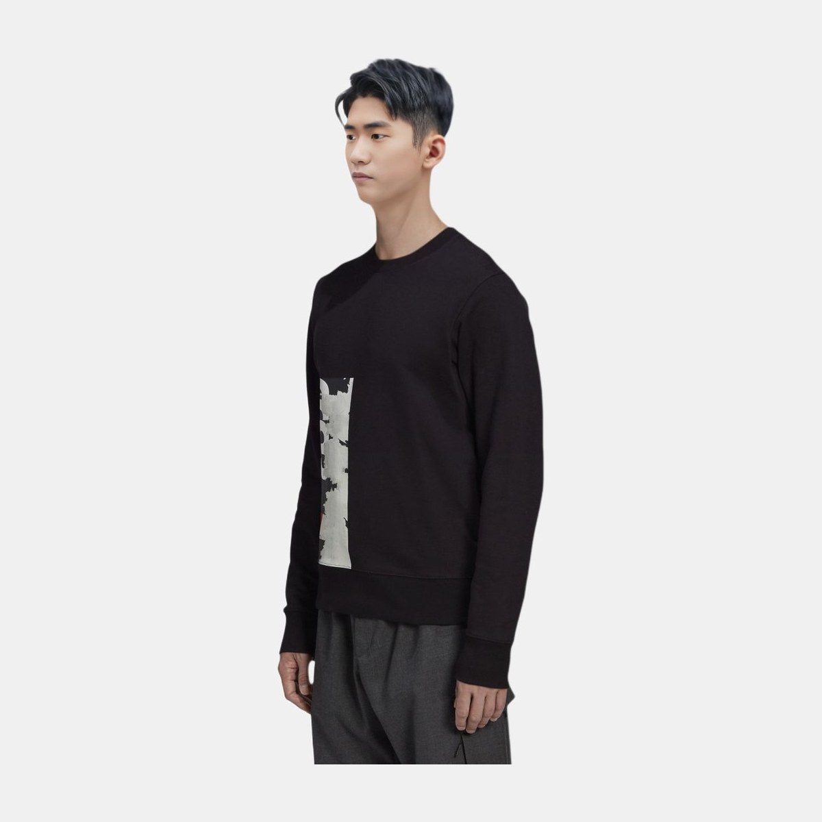 Y-3 Logo Long Sleeve Pullover Black