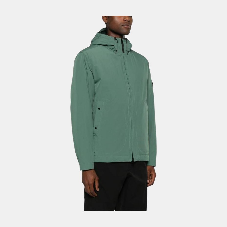 Stone Island Hooded Zip Jacket Green
