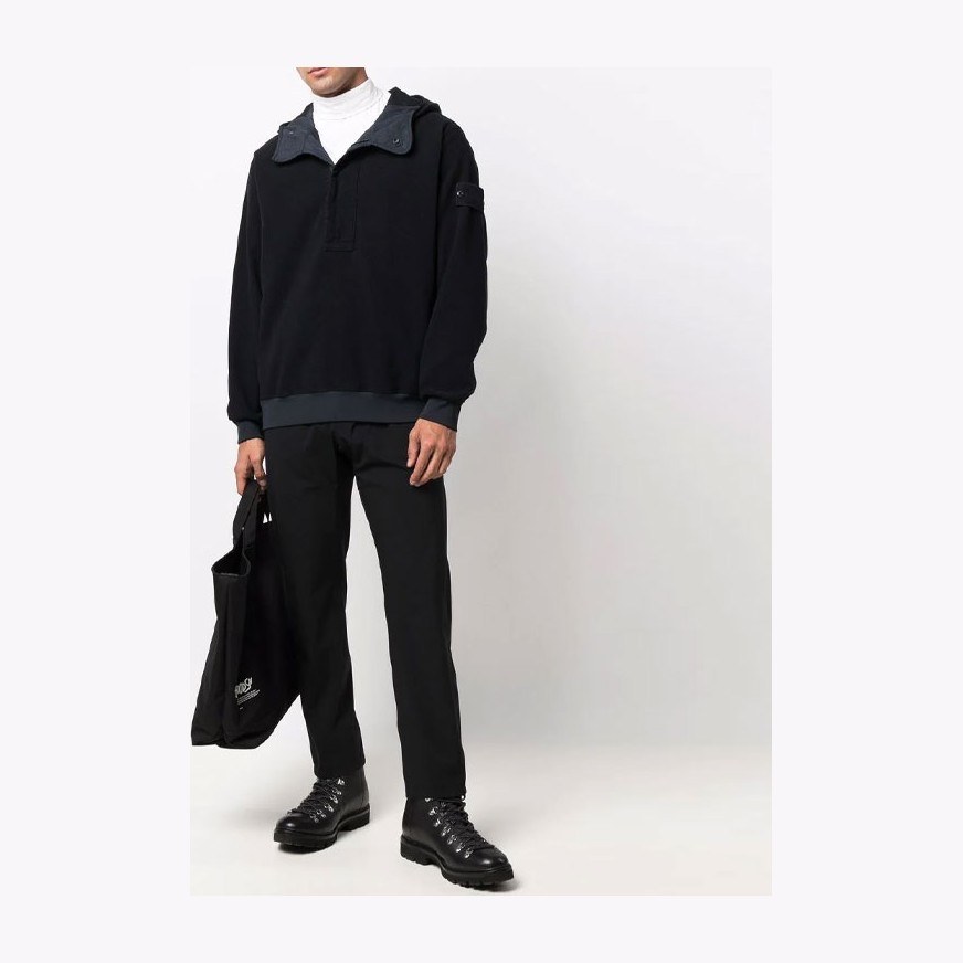 Stone Island Ghost Pieces Hoodie Navy