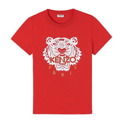 KENZO Tiger Head Logo T-Shirt Red