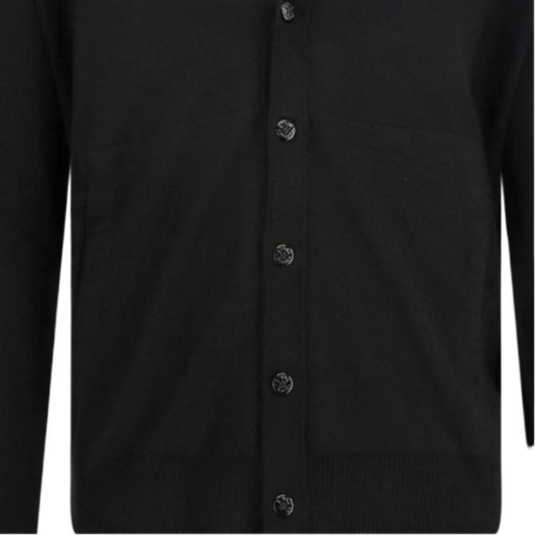 Stone Island V-Neck Knit Sweater Black