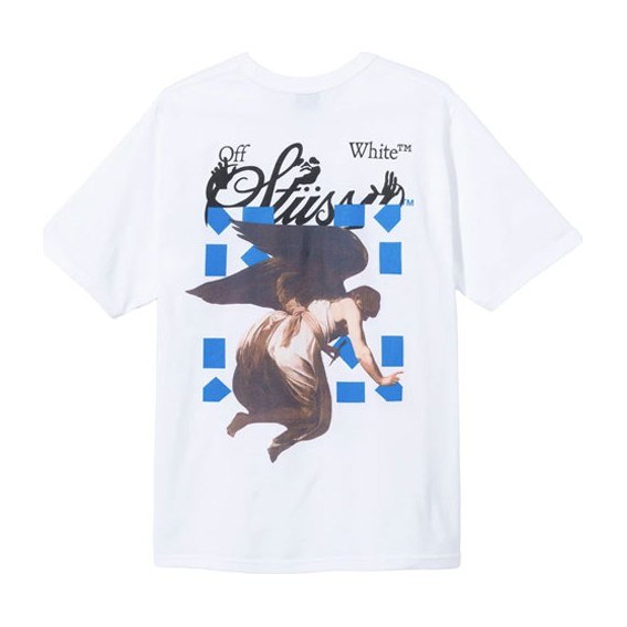 Stussy x OFF-WHITE Virgil Abloh World Tour T-Shirt White