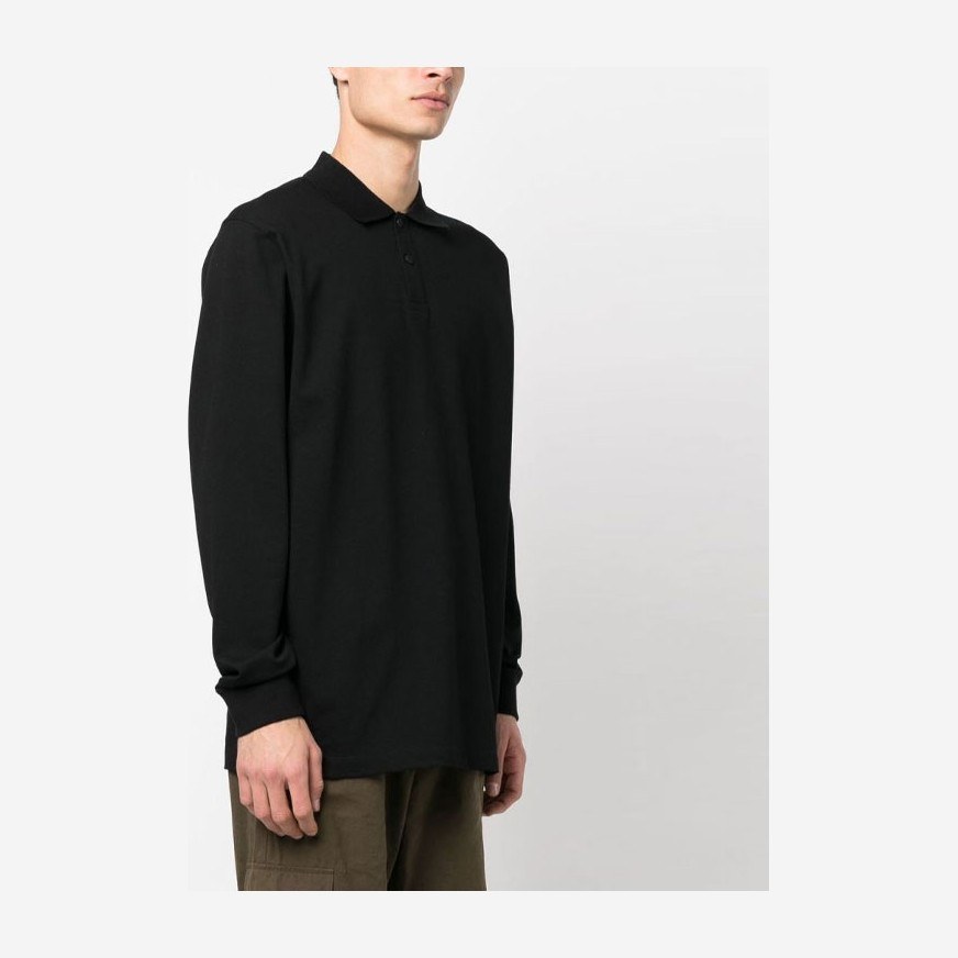 Y-3 Long Sleeve Polo Black