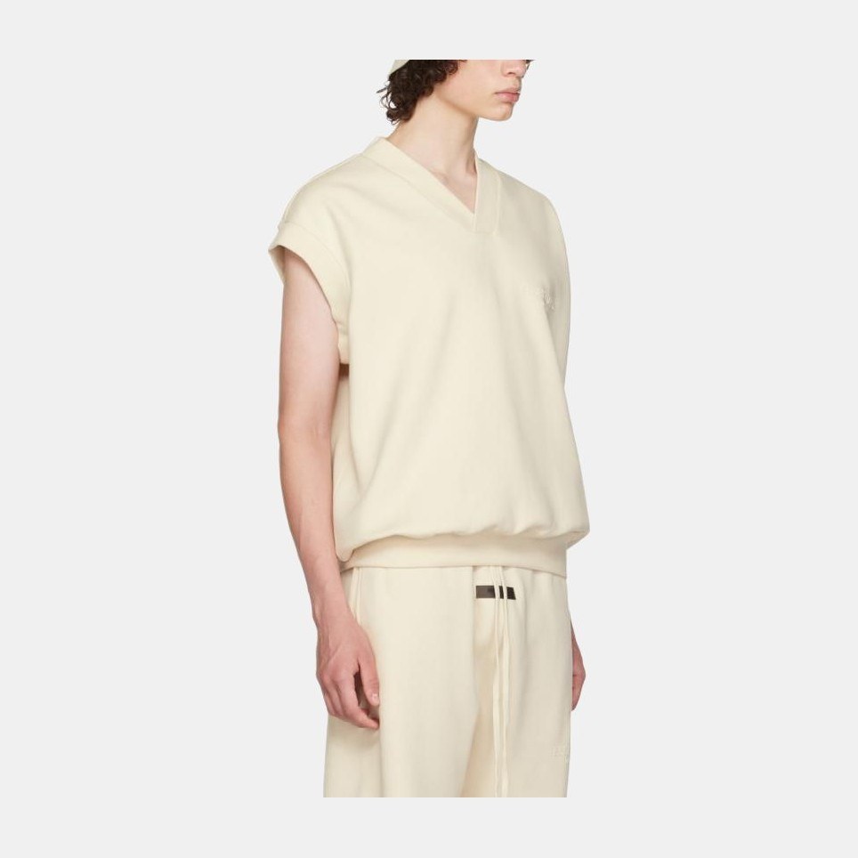 Fear of God Essentials V Neck Vest Egg Shell