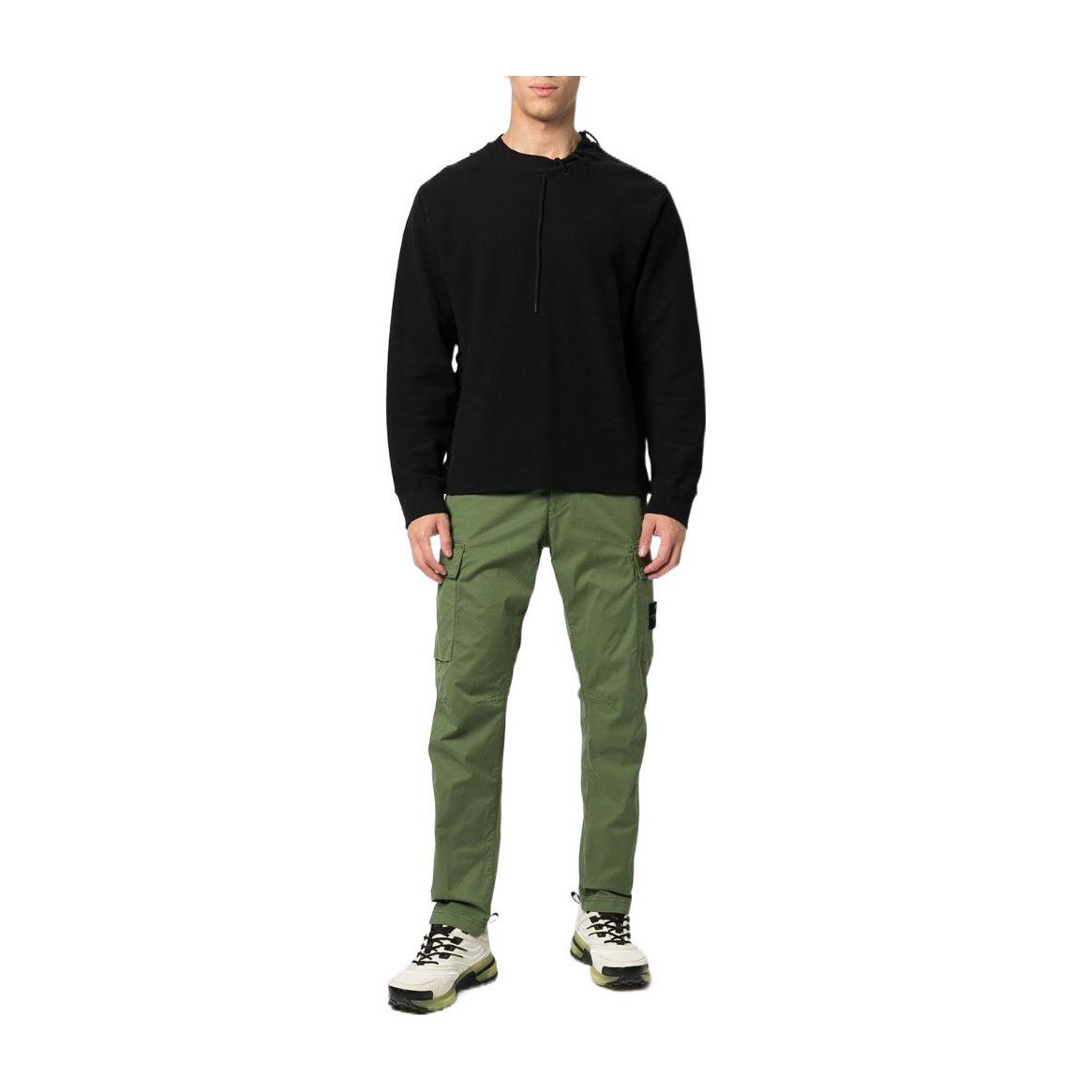 Stone Island FW22 Logo Patch Pants Green