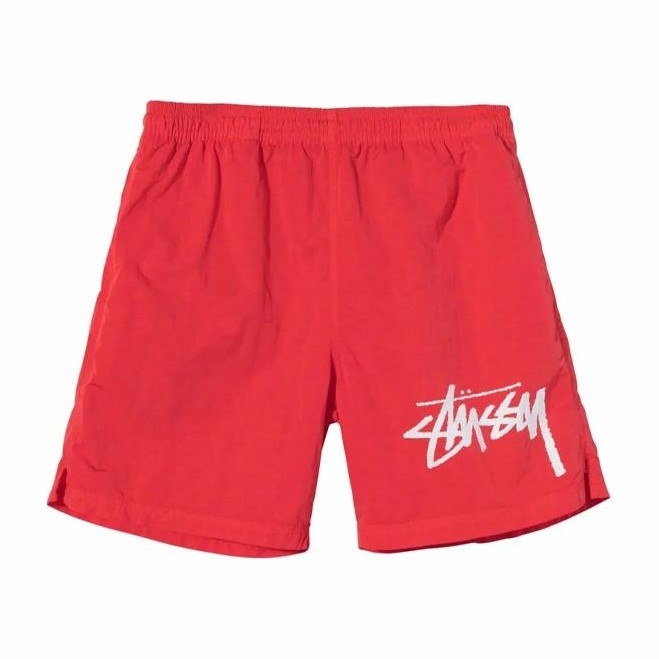 Stussy x Nike Logo Shorts Red