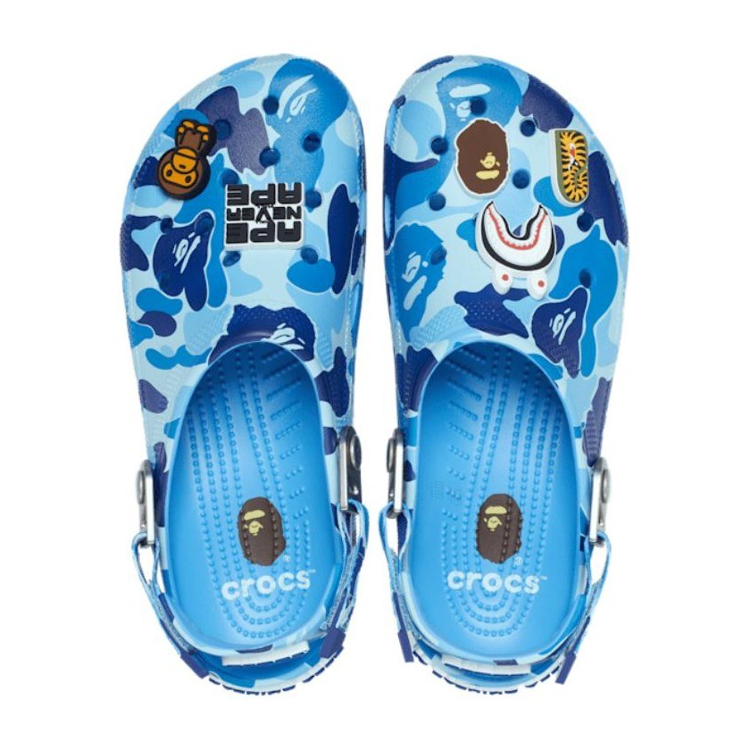 A BATHING APE x Crocs Classic Clog Blue