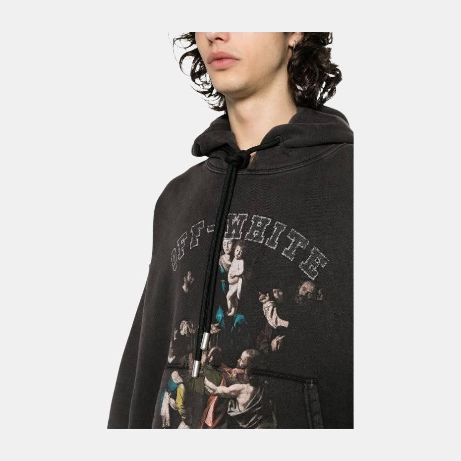 OFF-WHITE Letter Graphic Hoodie Black