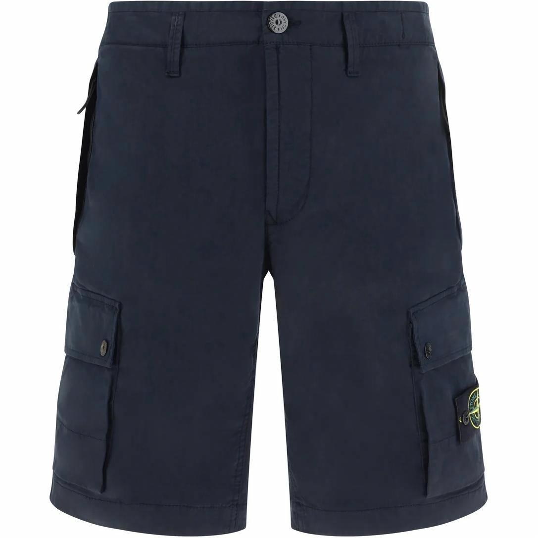 Stone Island Logo Print Shorts
