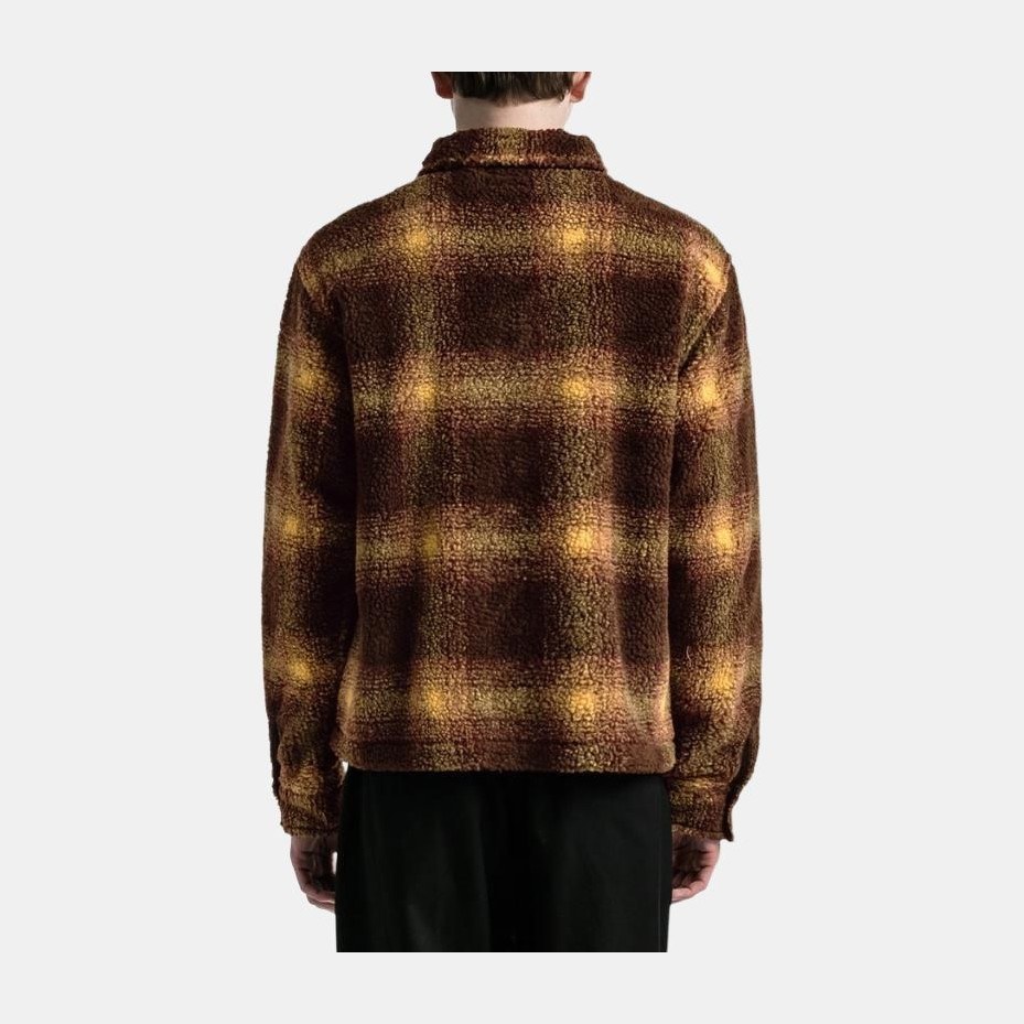Stussy Shadow Plaid Sherpa Zip Shirt
